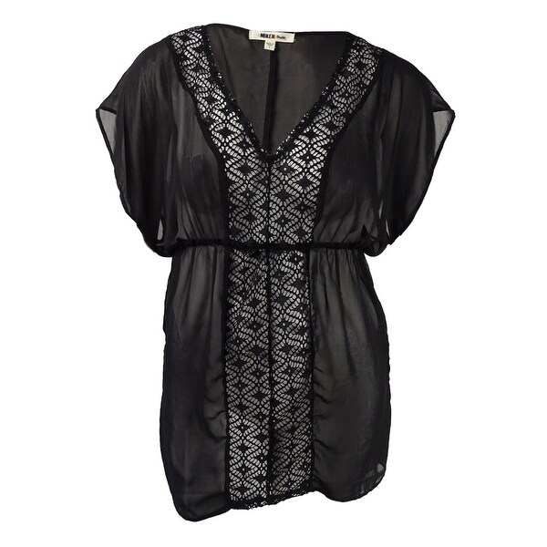 womens black swim cover up