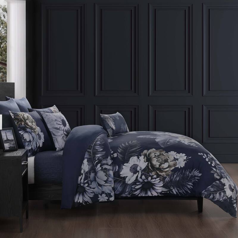 Bebejan Forget Me Not 100% Cotton Sateen 5-Piece Reversible Comforter Set