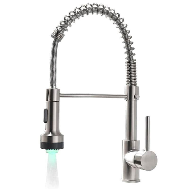 Kitchen Faucet w/ Pull Down Sprayer Single Handle Kitchen Sink Faucet - Brushed Nickel