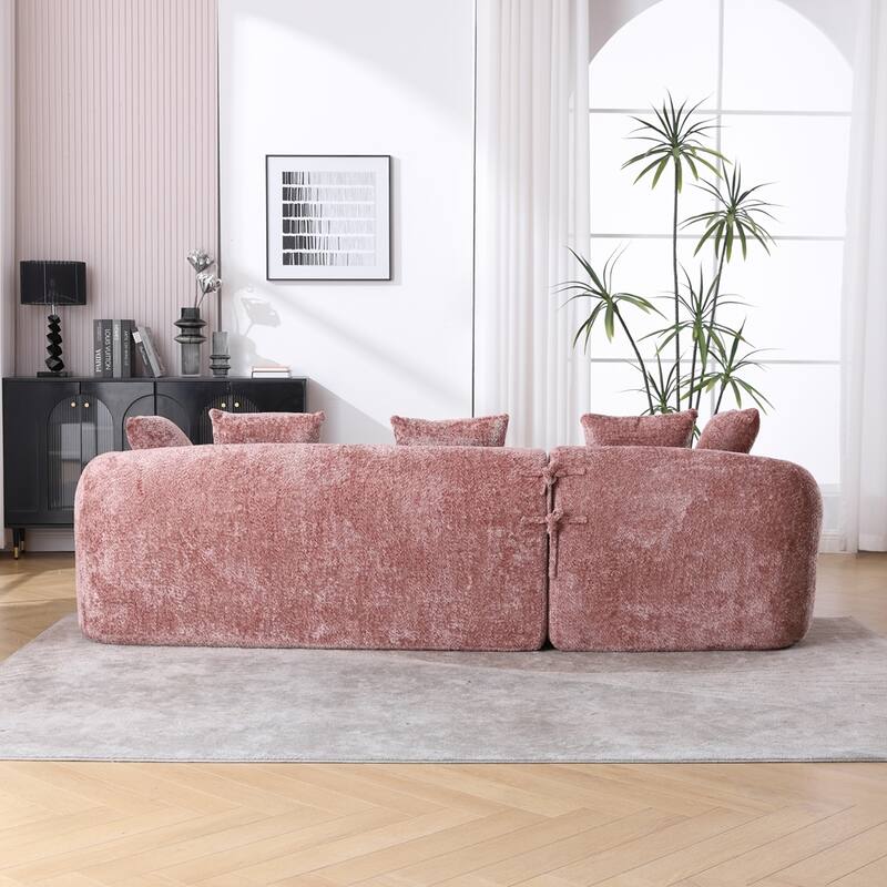 Living Room Oversized Comfy Boucle Sofa