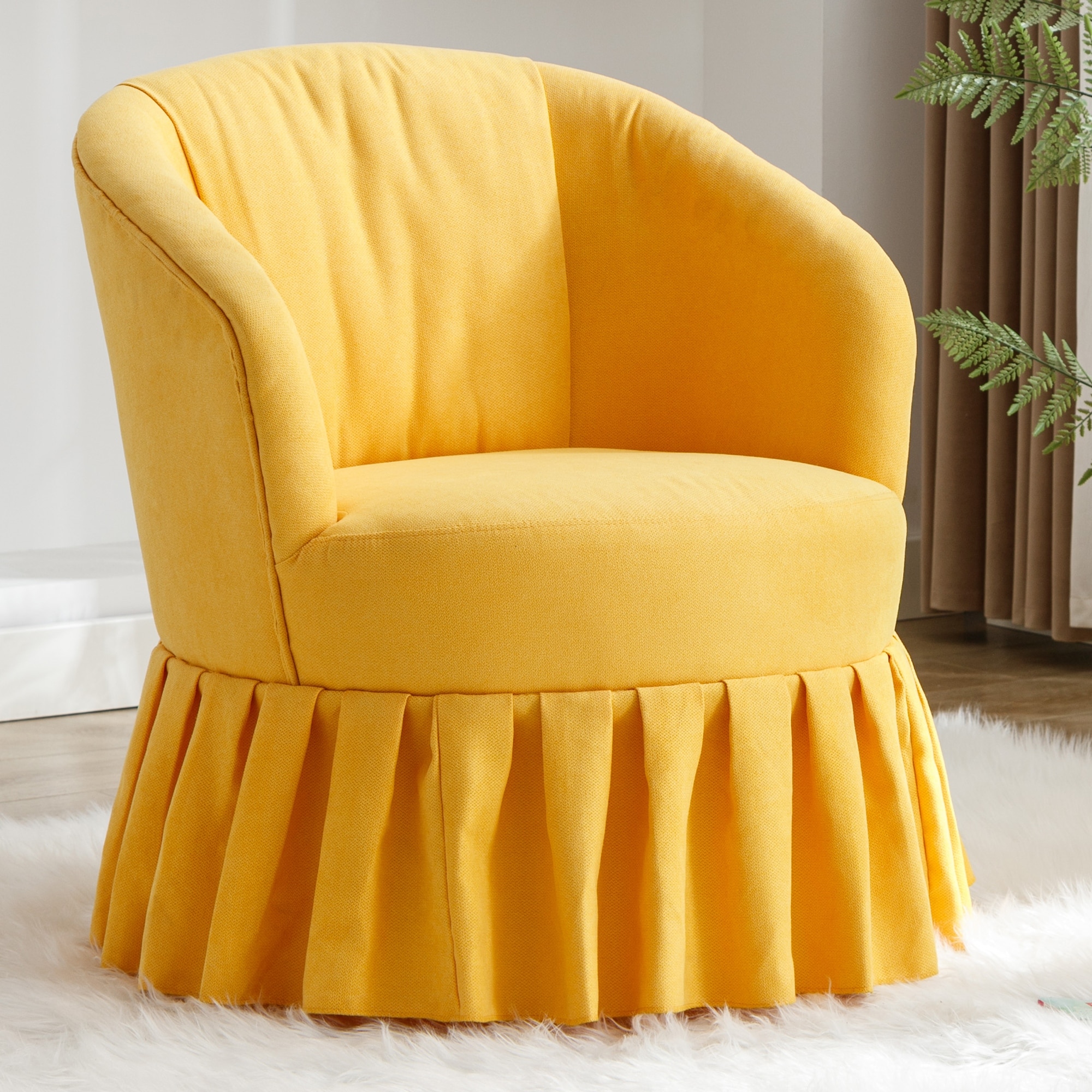 Yellow swivel accent chair deals