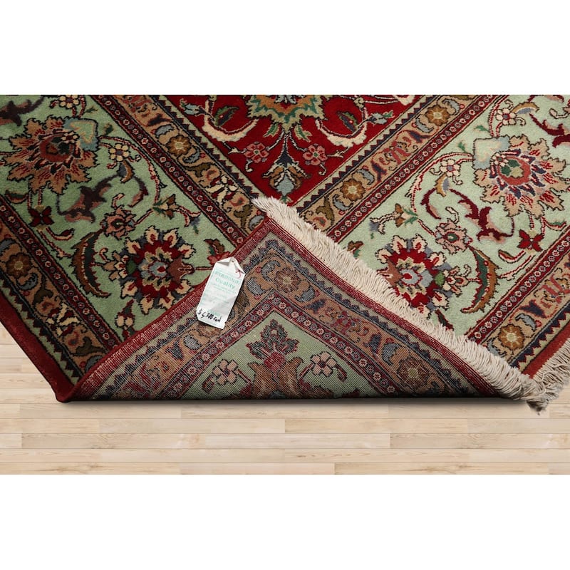 Hand Knotted Tabriz Red Persian Wool Traditional Oriental Area Rug - 11' x 15'