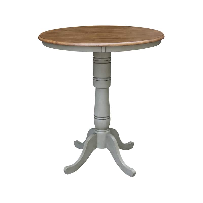 36" Round Pedestal Bar Height Table With 2 X-Back Bar Height Stools - Set of 3 Pieces