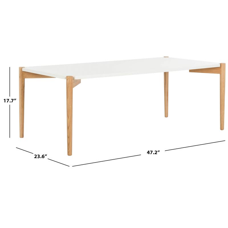 SAFAVIEH Sandie Mid-Century Rectangular Coffee Table - 47.2" x 23.6" x 17.7" - 47.2" x 23.6" x 17.7" - 47Wx24Dx18H