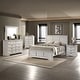 preview thumbnail 16 of 42, Roundhill Furniture Maderne Traditional Wood Panel Bed with Dresser, Mirror, Nightstand, Chest Antique White - King