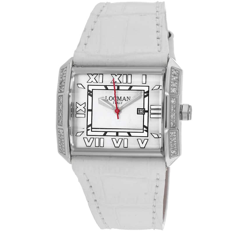 Locman Women's Diamond Classic White Dial Watch - 232MOPWHD/WH LE - 6 (36)