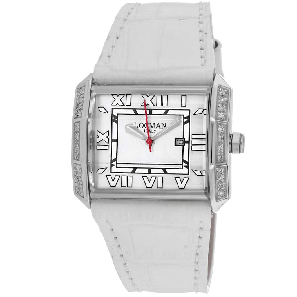 Locman Women's Diamond Classic White Dial Watch - 232MOPWHD/WH LE - 6 (36)