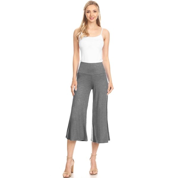 wide leg cropped lounge pants