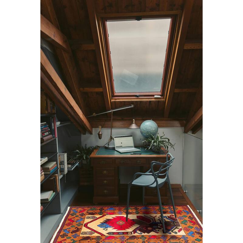 ECARPETGALLERY Hand-knotted Teimani Light Orange Wool Rug - 2'9 x 4'6