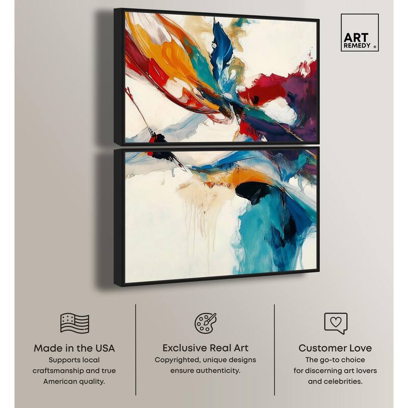 Vibrant Palette III Canvas Set of 2 by Art Remedy