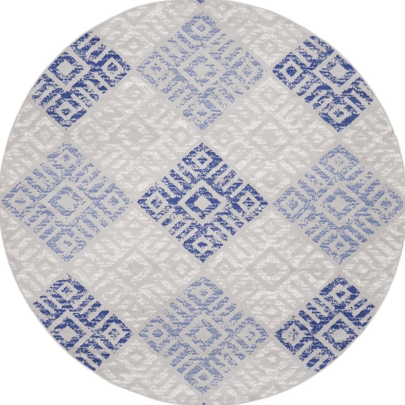 Gutiz Power Loomed Geometric Modern Stain Resistant Area Rug By HomeRoots - 96' X '96' X '0.39