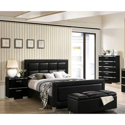 Furniture of America Zuir Contemporary Black 3-piece Bedroom Set