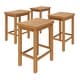 preview thumbnail 18 of 65, Now Furniture Solid Wood Backless Saddle Seat Counter Height Stool