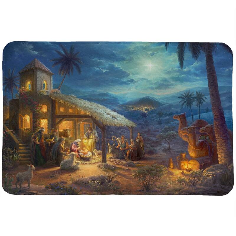 Thomas Kinkade The Nativity Memory Foam Rug by Laural Home