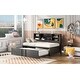 preview thumbnail 6 of 19, Twin Size Daybed with Trundle, Metal Captain Bed Frame with Storage Shelves & USB Ports for Small Space, No Box Spring Needed