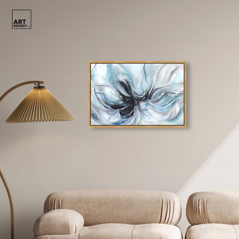 Soft Blues Canvas by Art Remedy