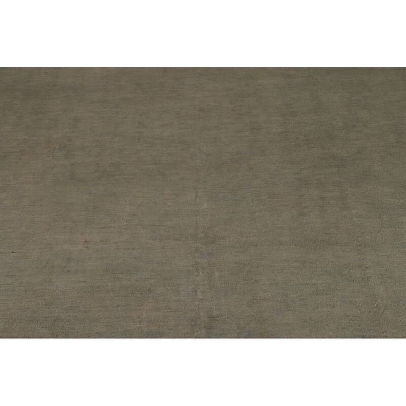 Gray & Beige Gabbeh Oriental Area Rug Handmade Wool Carpet - 7'10" x 9'6"