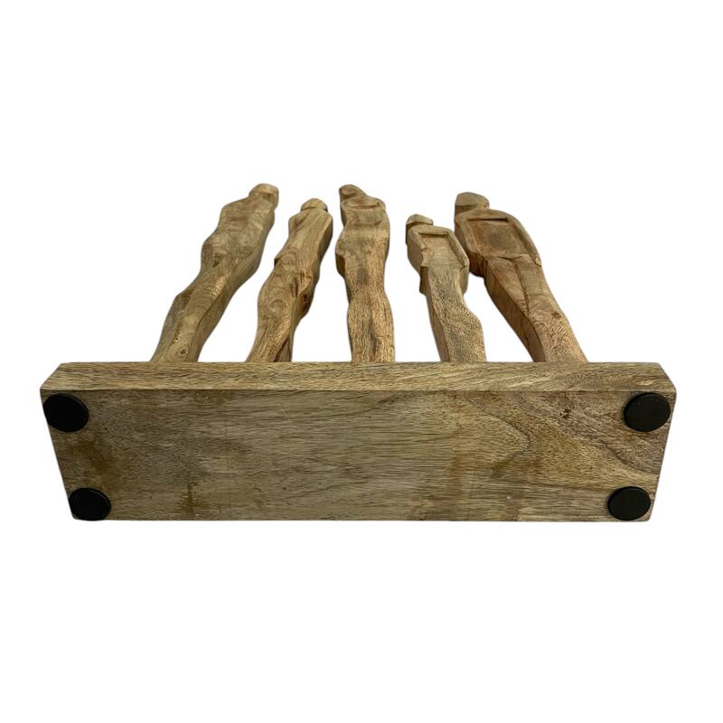 Mango Wood Sculpture Abstract Humanoid for Home Decor - 25" Brown - 14.5" x 4" x 25"