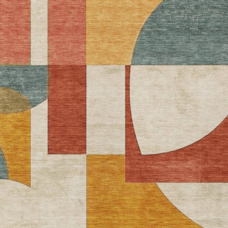HomeRoots Geometric Modern Rectangle Outdoor Rug