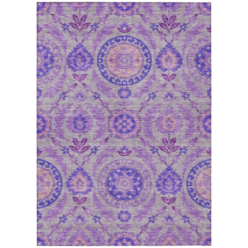 HomeRoots Floral Transitional Rectangle Outdoor Rug