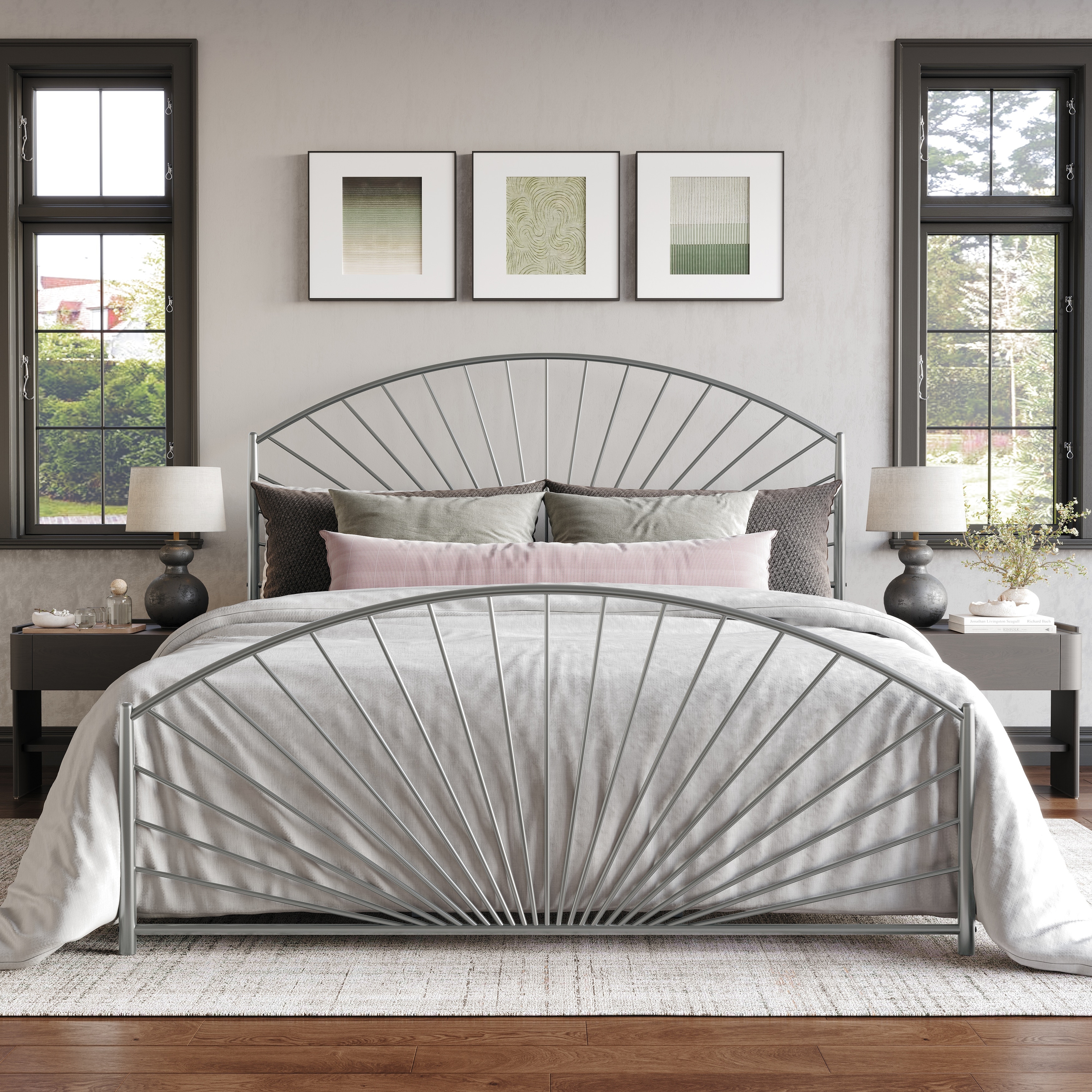 CraftPorch Mid-Century Modern Metal Platform Bed