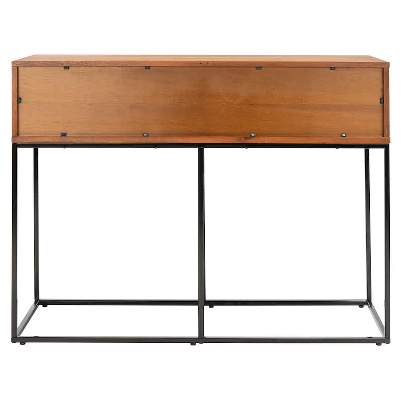 SAFAVIEH Columbia Brown/ Black 2-Drawer Console Table - 42" W x 15" L x 31" H - 42Wx15Dx31H