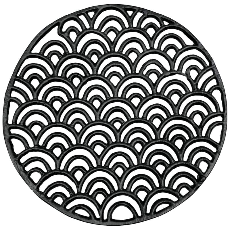 Decorative Handmade Aluminum Round Platter Bowl in Black