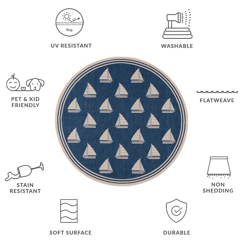 SAFAVIEH Courtyard Liljanka Indoor/ Outdoor Waterproof Patio Backyard Rug