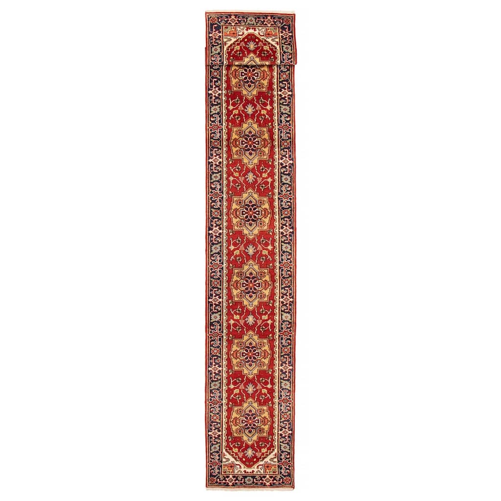ECARPETGALLERY Hand-knotted Serapi Heritage Red Wool Rug - 2'5 x 20'0
