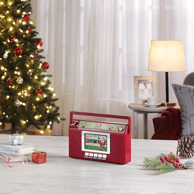 10 in. Santa's Boom Box Radio