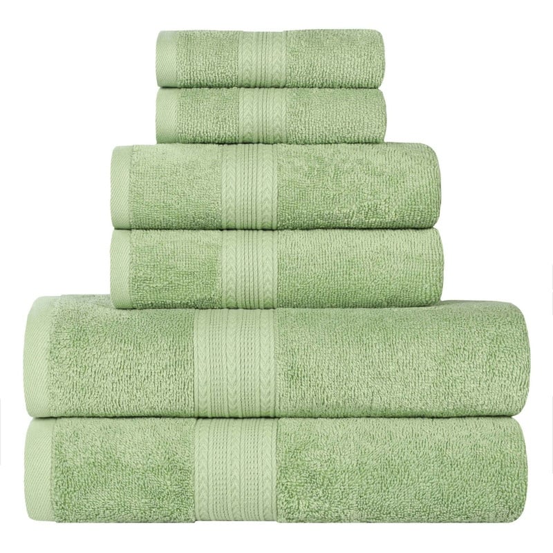 Eco-Friendly Sustainable Cotton 6-Piece Bathroom Towel Set
