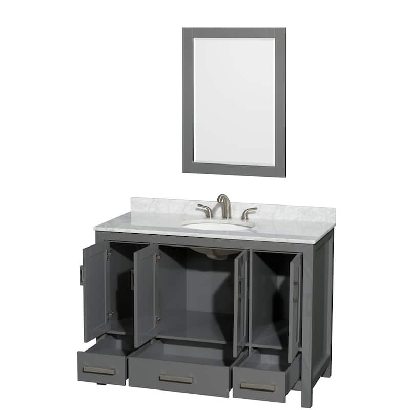 Wyndham Collection WCS141448SUNOM24 Sheffield 48" Freestanding Single