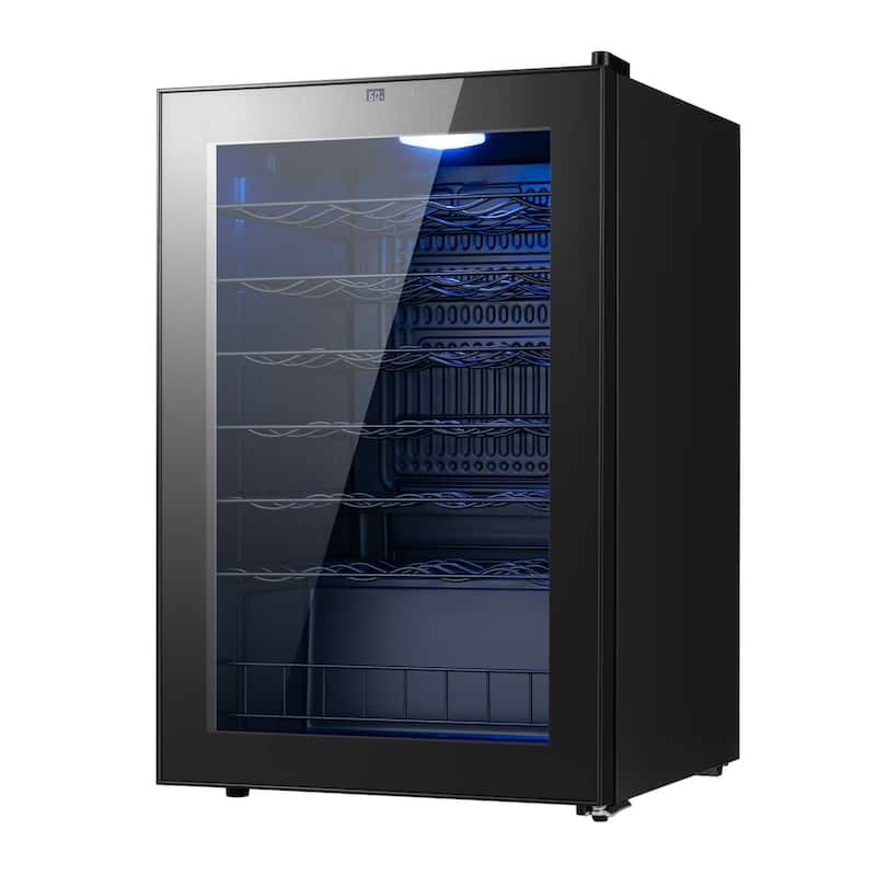 Yeego 46 Bottle Wine/Beverage Fridge, Freestanding, Digital Temperature Control
