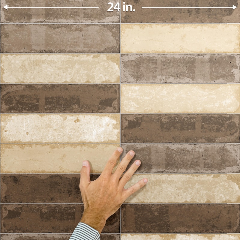 Merola Tile Brickyard Beige 3" x 11-3/4" Porcelain Floor and Wall Tile