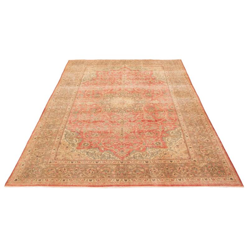 ECARPETGALLERY Hand-knotted Antalya Vintage Red Wool Rug - 8'0 x 11'7