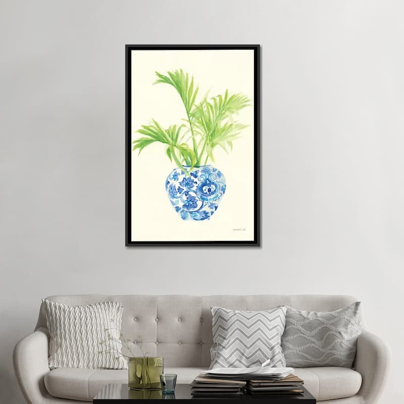 iCanvas "Palm Chinoiserie II" by Danhui Nai Framed Canvas Print