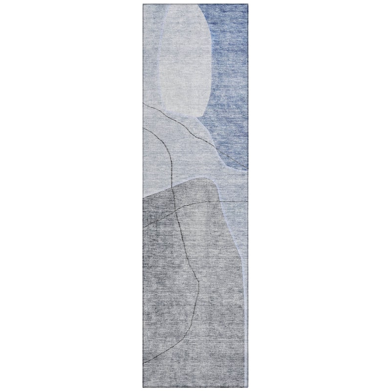 Machine Washable Indoor/ Outdoor Chantille Abstract Contemporary Rug
