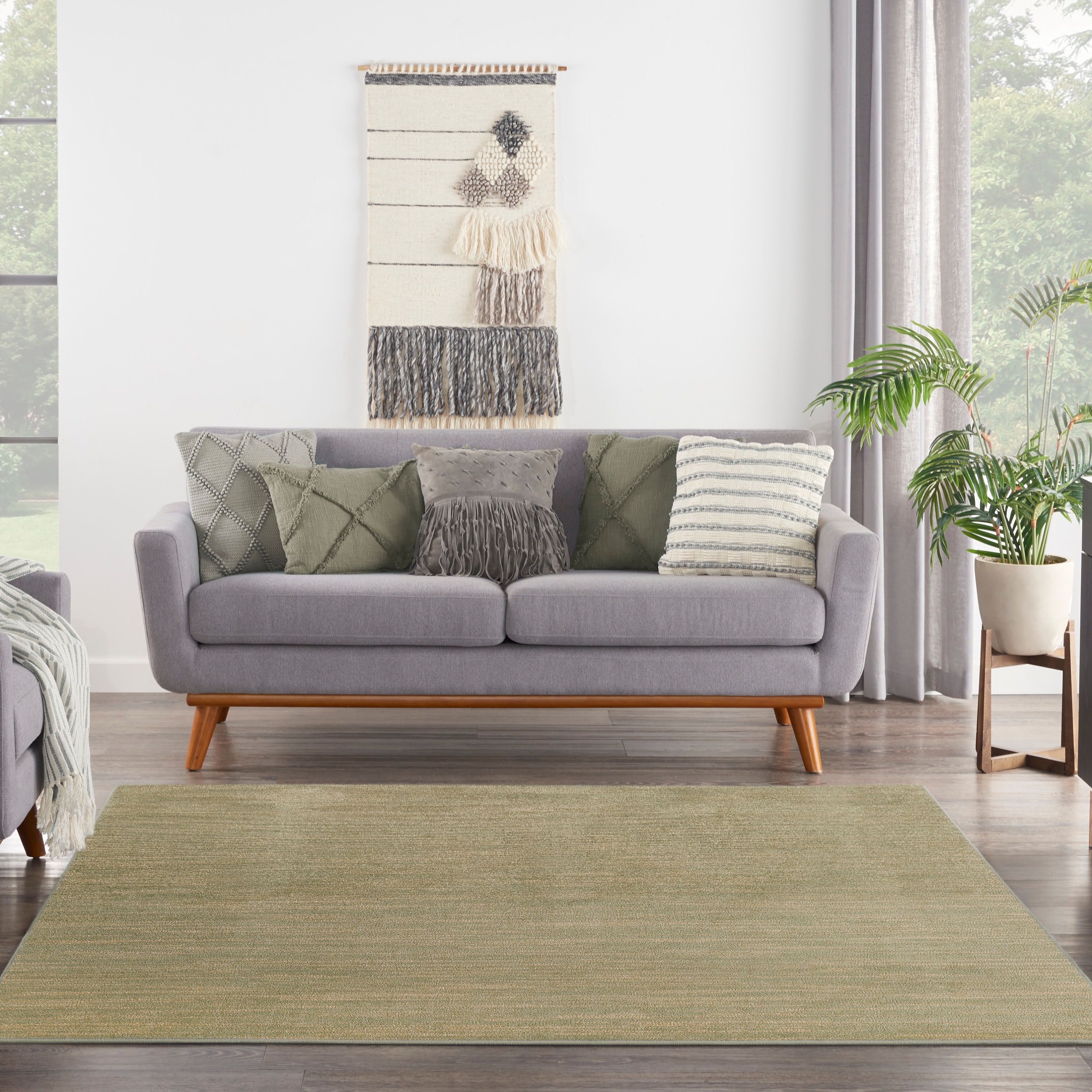 Nourison Essentials Solid Contemporary Indoor/Outdoor Area Rug