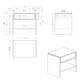 preview thumbnail 13 of 11, Somette Barry Upholstered Bedroom Set with Bed, Buffet & Lamp Table