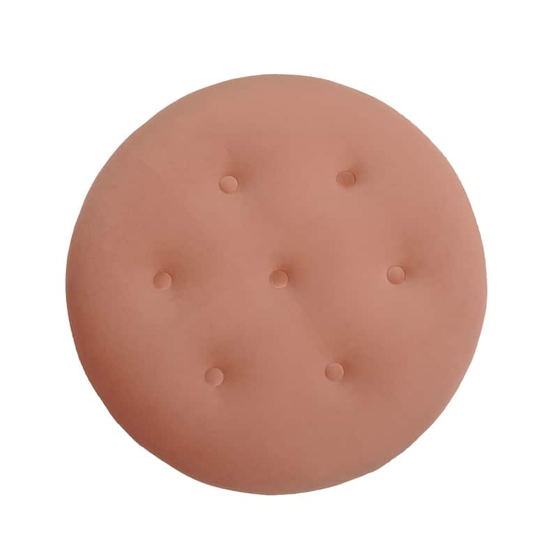 Yolanda 24" Upholstered Round Accent Ottoman