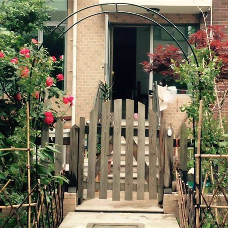 7.5 FT Steel Garden Arch Trellis Arbor Climbing Plant Wedding Frame