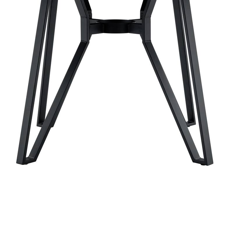 Roomfitters Round Dining Table with Metal Base, Modern Wood Kitchen Table for Breakfast Nooks and Dining Rooms