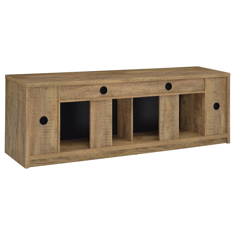 Eddy 79-Inch 2-Door TV Stand Fireplace Media Console Mango