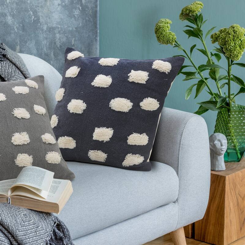 Sevita Zeal Light Pom-pom Cotton Throw Pillow, Set of 2