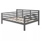 preview thumbnail 3 of 1, Full Size Daybed Bed Frame Sofa Wood Slat Support Furniture Gray