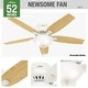 preview thumbnail 6 of 20, Hunter 52" Newsome Flush Mount Ceiling Fan with LED Bowl Light Kit and Pull Chain