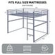preview thumbnail 4 of 31, Metal Loft Bed Full with Guardrails, Flat Ladder, Kids, Teens, Adults