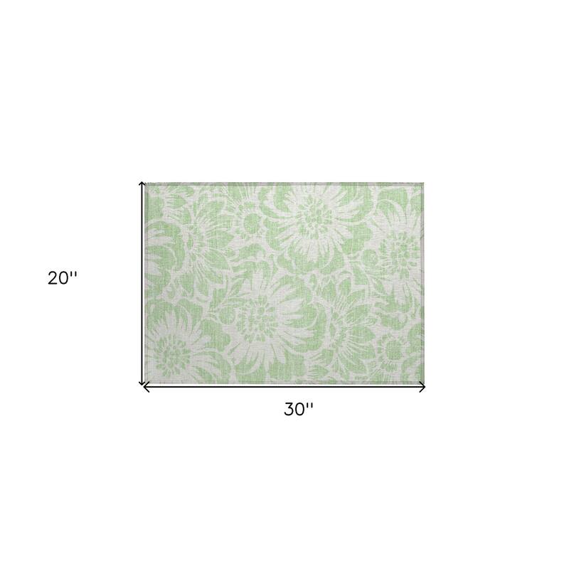 Sana Graceful Floral Weather Resistant Versatile Elegance Runner Outdoor Rug