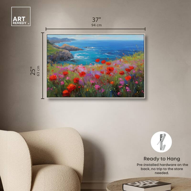 Ocean View Bloom II Canvas by Art Remedy