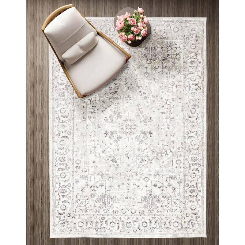 ECARPETGALLERY Machine Made Mira Grey Area Rug